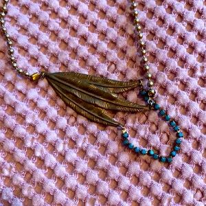 Beautiful gold and turquoise necklace